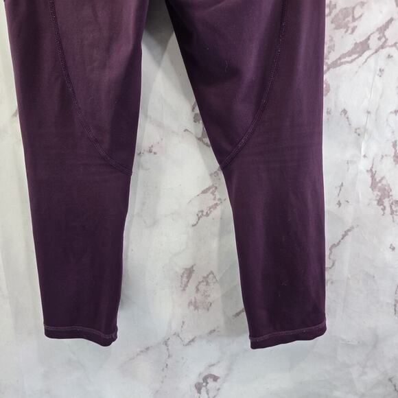 Zyia Leggings Womens 6 8 Purple Crop Capri High Rise Light N Tight Pockets - Picture 8 of 10